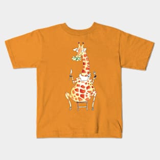 Giraffe - eat your greens Kids T-Shirt